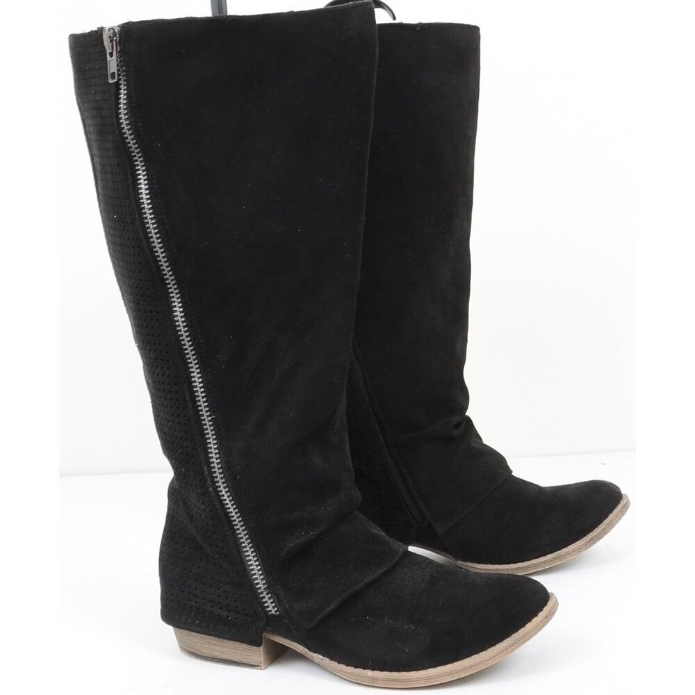 Very G Very Strippy 2 Faux Suede 20" Calf Riding Knee Boots Size 10